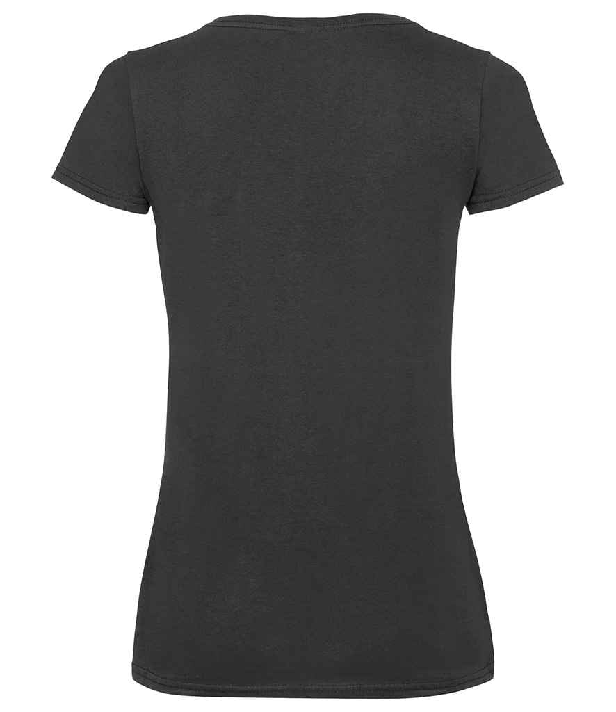 Fruit of the Loom Lady Fit Value V Neck T-Shirt - Black
