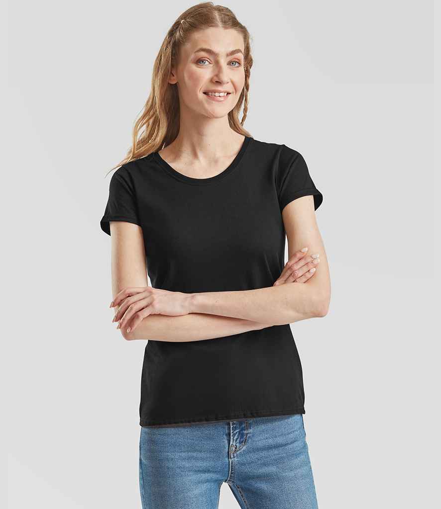 Fruit of the Loom Ladies Iconic 195 T-Shirt - Black