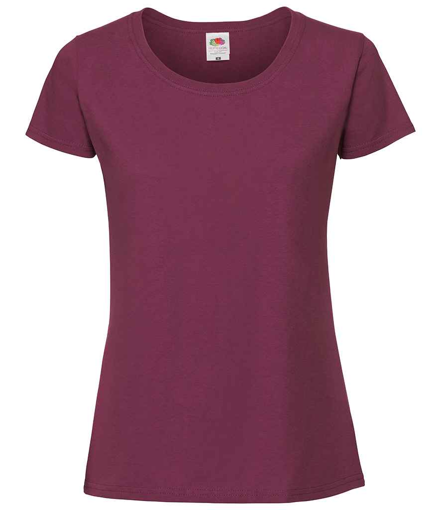 Fruit of the Loom Ladies Iconic 195 T-Shirt - Burgundy