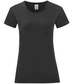 Fruit of the Loom Ladies Iconic 150 T-Shirt - Black