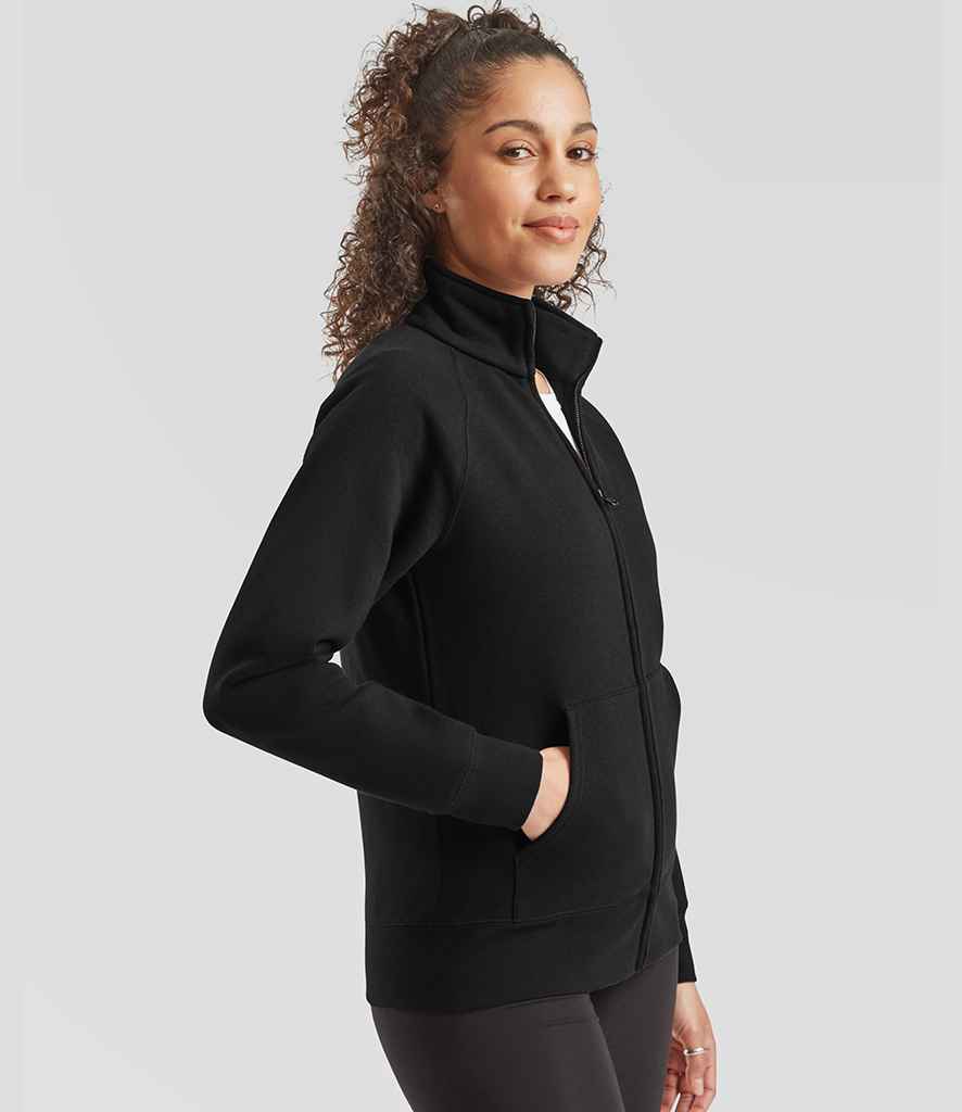 Fruit of the Loom Premium Lady Fit Sweat Jacket - Black