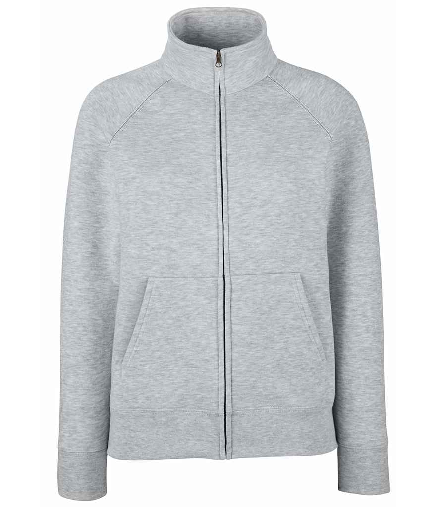 Fruit of the Loom Premium Lady Fit Sweat Jacket - Heather Grey