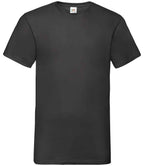 Fruit of the Loom V Neck Value T-Shirt - Black