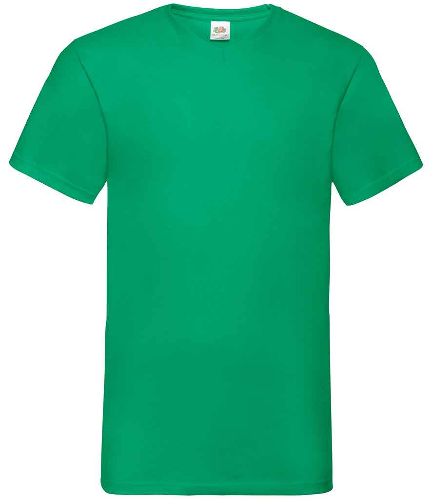 Fruit of the Loom V Neck Value T-Shirt - Kelly Green