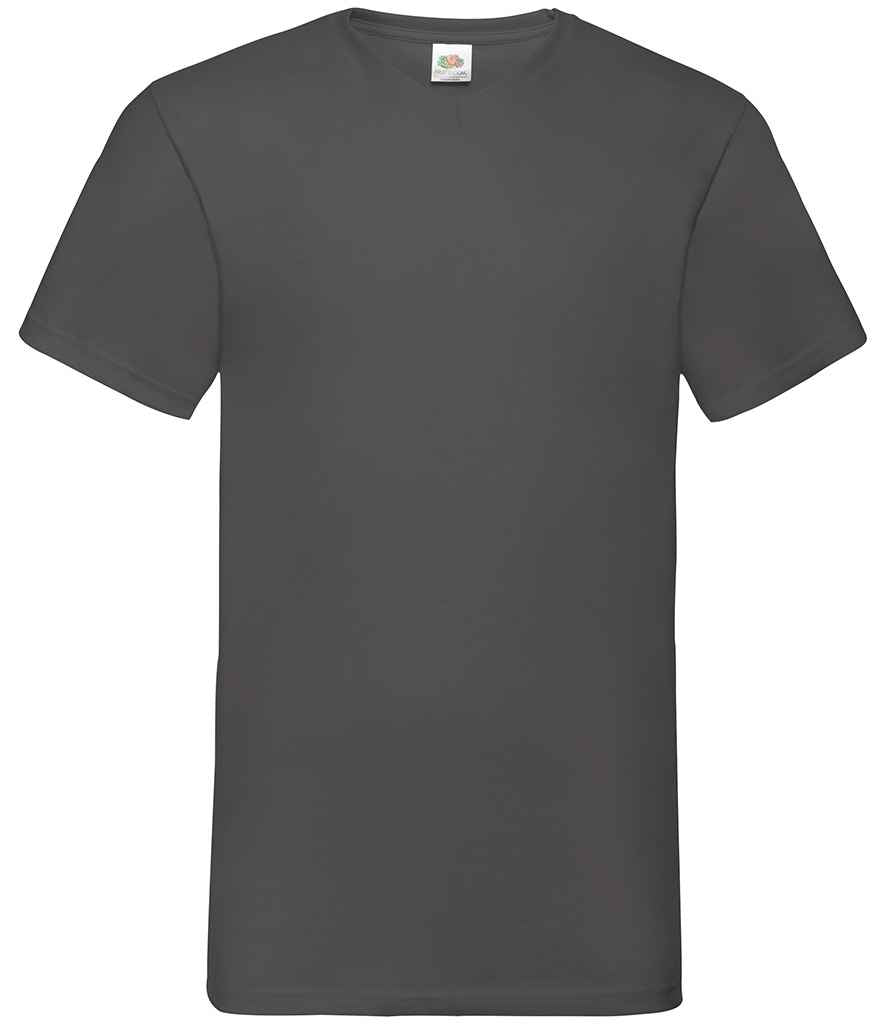 Fruit of the Loom V Neck Value T-Shirt - Light Graphite