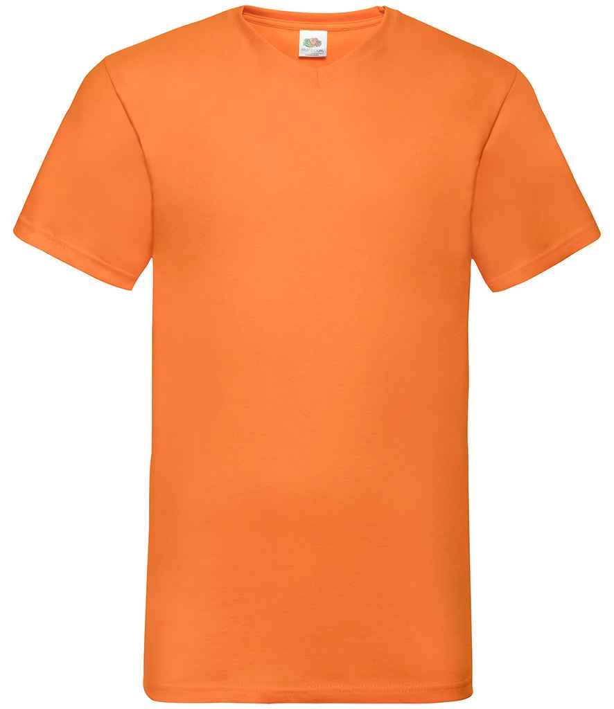 Fruit of the Loom V Neck Value T-Shirt - Orange