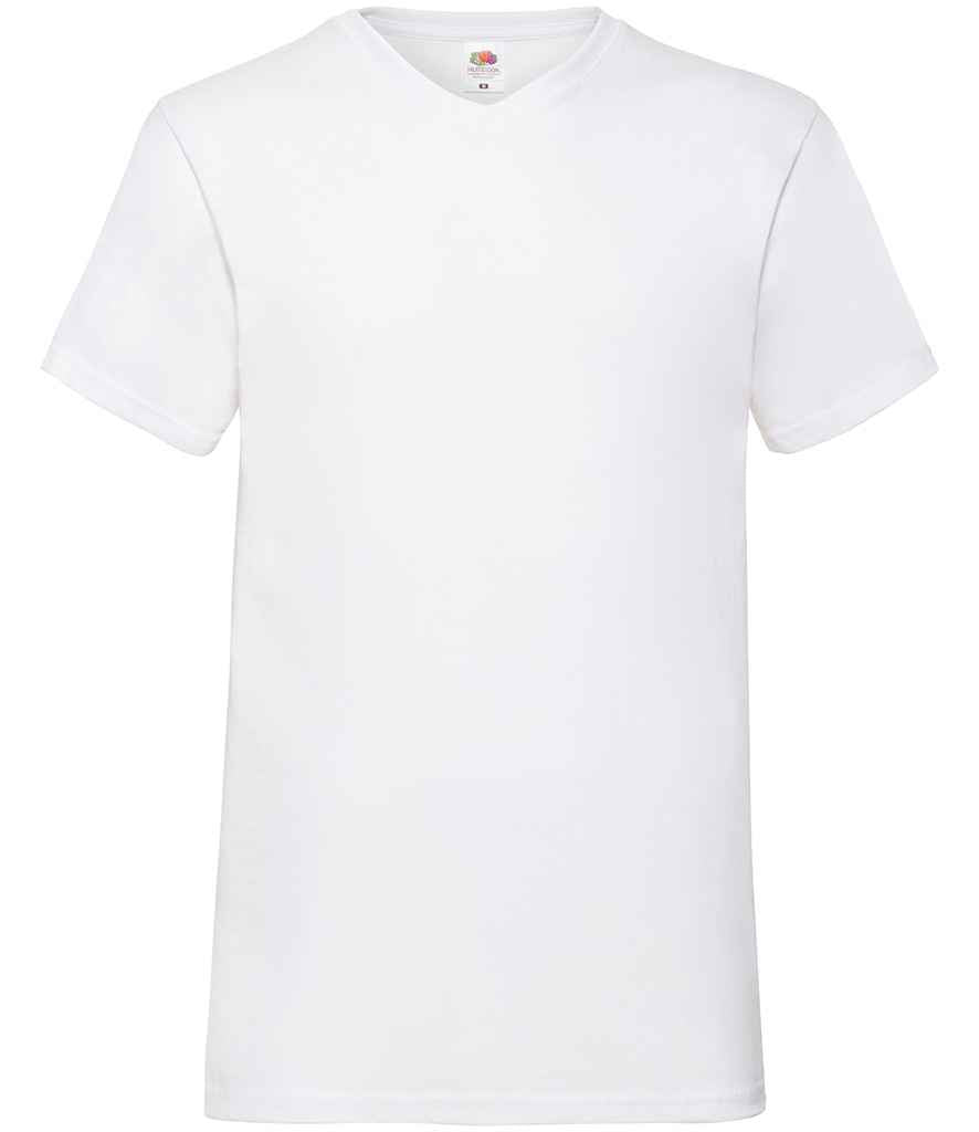 Fruit of the Loom V Neck Value T-Shirt - White