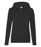 Fruit of the Loom Classic Lady Fit Hooded Sweatshirt - Black