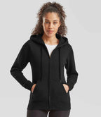 Fruit of the Loom Premium Lady Fit Zip Hooded Jacket - Black