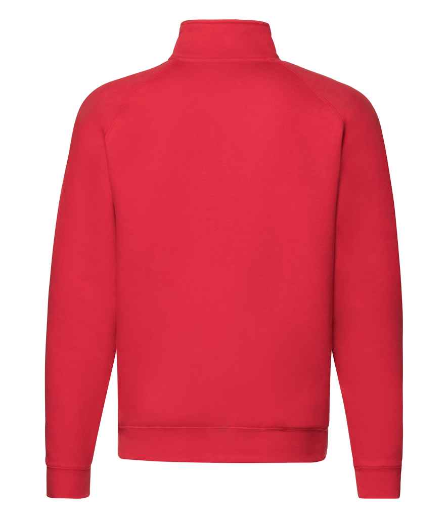 Fruit of the Loom Premium Zip Neck Sweatshirt - Red