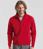 Fruit of the Loom Premium Zip Neck Sweatshirt - Red