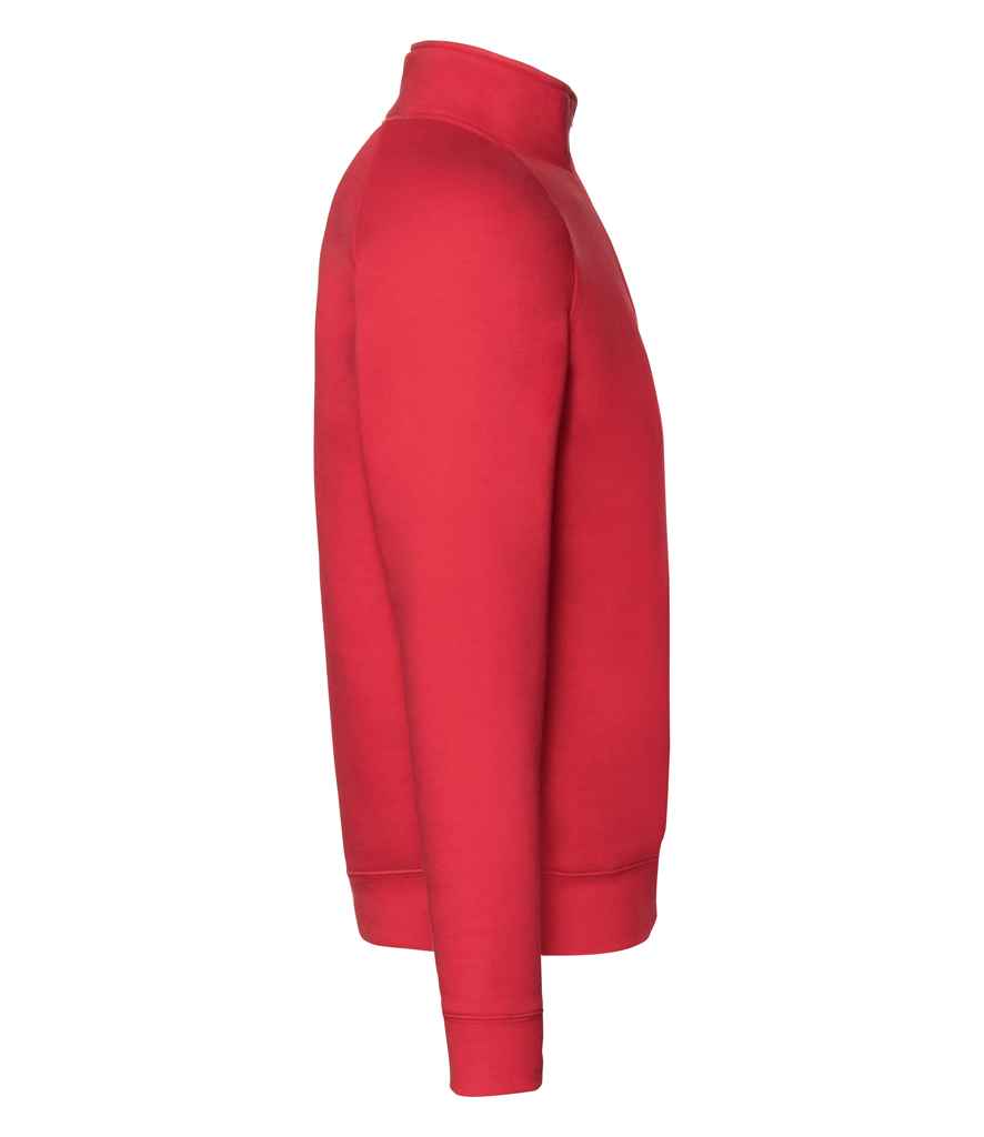 Fruit of the Loom Premium Zip Neck Sweatshirt - Red