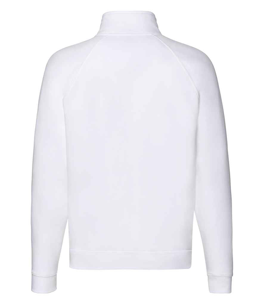 Fruit of the Loom Premium Zip Neck Sweatshirt - White