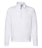 Fruit of the Loom Premium Zip Neck Sweatshirt - White