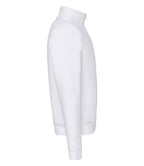Fruit of the Loom Premium Zip Neck Sweatshirt - White