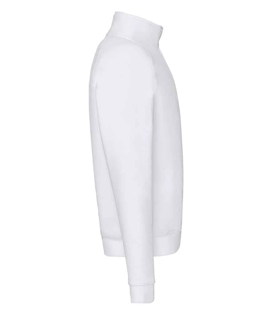 Fruit of the Loom Premium Zip Neck Sweatshirt - White