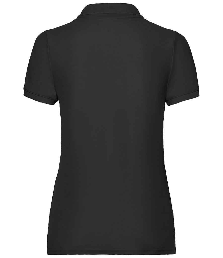 Fruit of the Loom Lady Fit Piqué Polo Shirt - Black