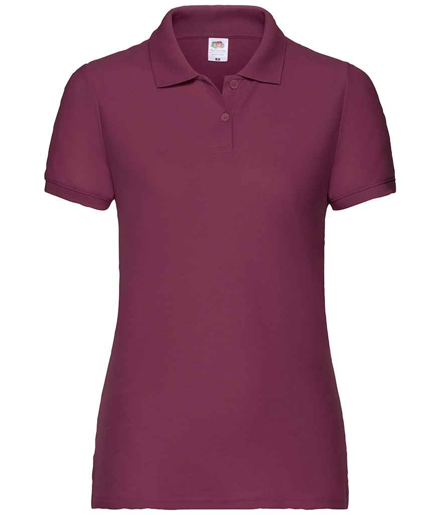Fruit of the Loom Lady Fit Piqué Polo Shirt - Burgundy