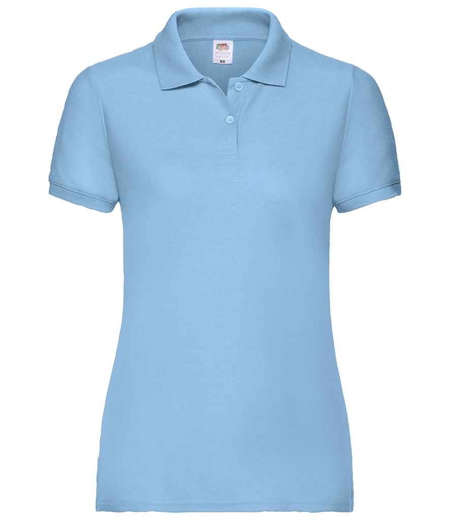 Fruit of the Loom Lady Fit Piqué Polo Shirt - Sky Blue