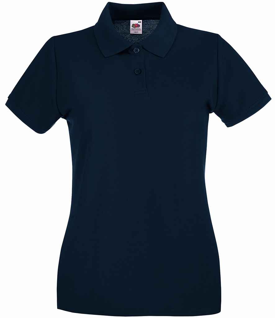 Fruit of the Loom Lady-Fit Premium Cotton Piqué Polo Shirt - Deep Navy