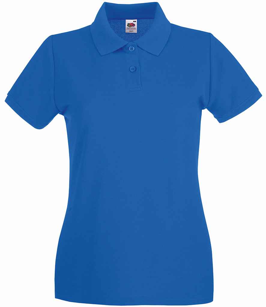 Fruit of the Loom Lady-Fit Premium Cotton Piqué Polo Shirt - Royal Blue