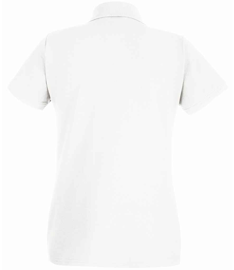 Fruit of the Loom Lady-Fit Premium Cotton Piqué Polo Shirt - White