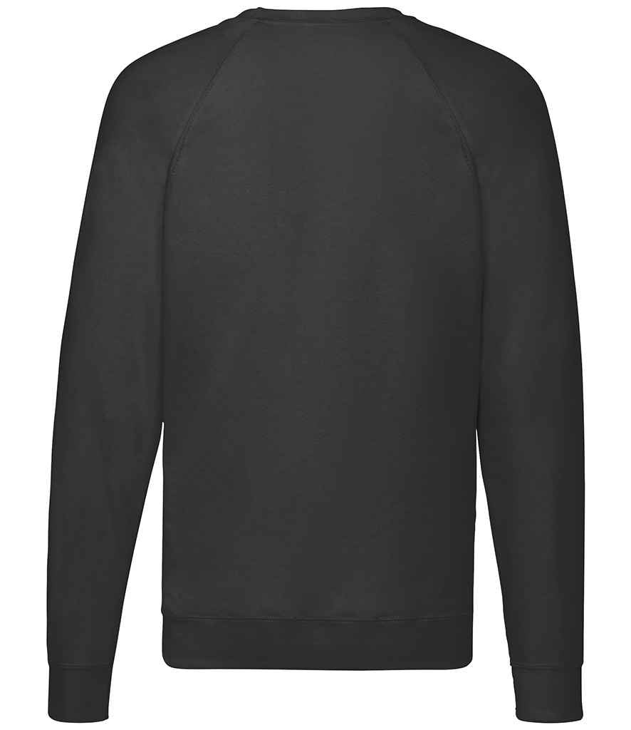 Fruit of the Loom Lightweight Raglan Sweatshirt - Black