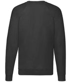 Fruit of the Loom Lightweight Raglan Sweatshirt - Black