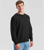 Fruit of the Loom Lightweight Raglan Sweatshirt - Black