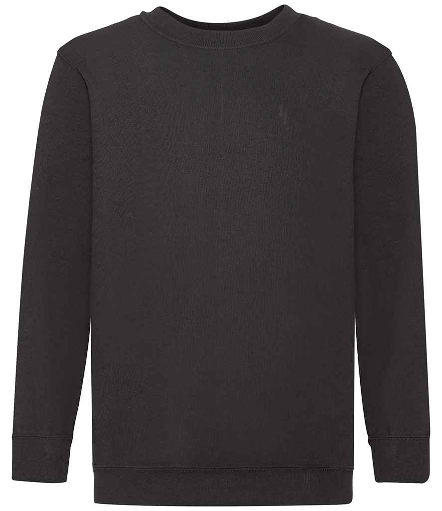 Fruit of the Loom Kids Classic Drop Shoulder Sweatshirt - Black