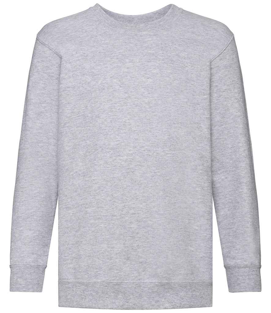 Fruit of the Loom Kids Classic Drop Shoulder Sweatshirt - Heather Grey