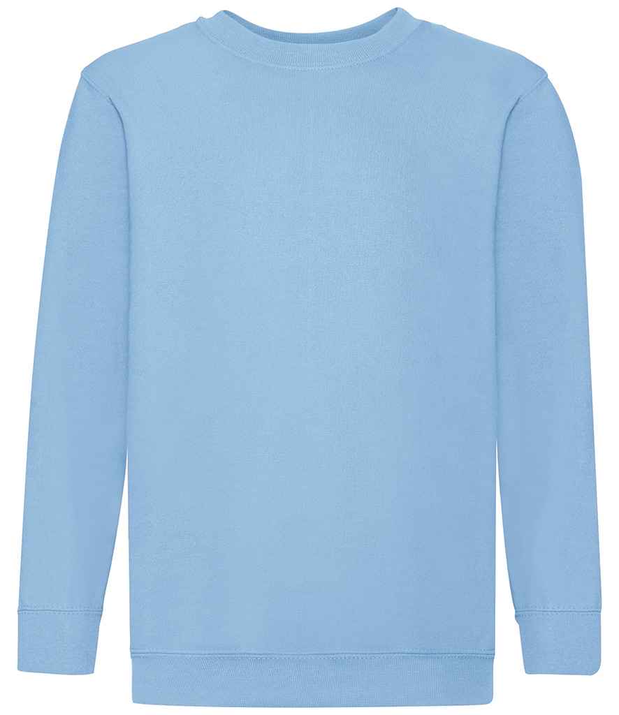Fruit of the Loom Kids Classic Drop Shoulder Sweatshirt - Sky Blue