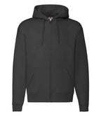 Fruit of the Loom Premium Zip Hooded Sweatshirt - Black