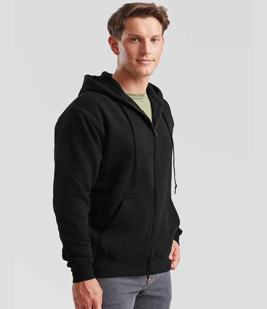 Fruit of the Loom Premium Zip Hooded Sweatshirt - Black