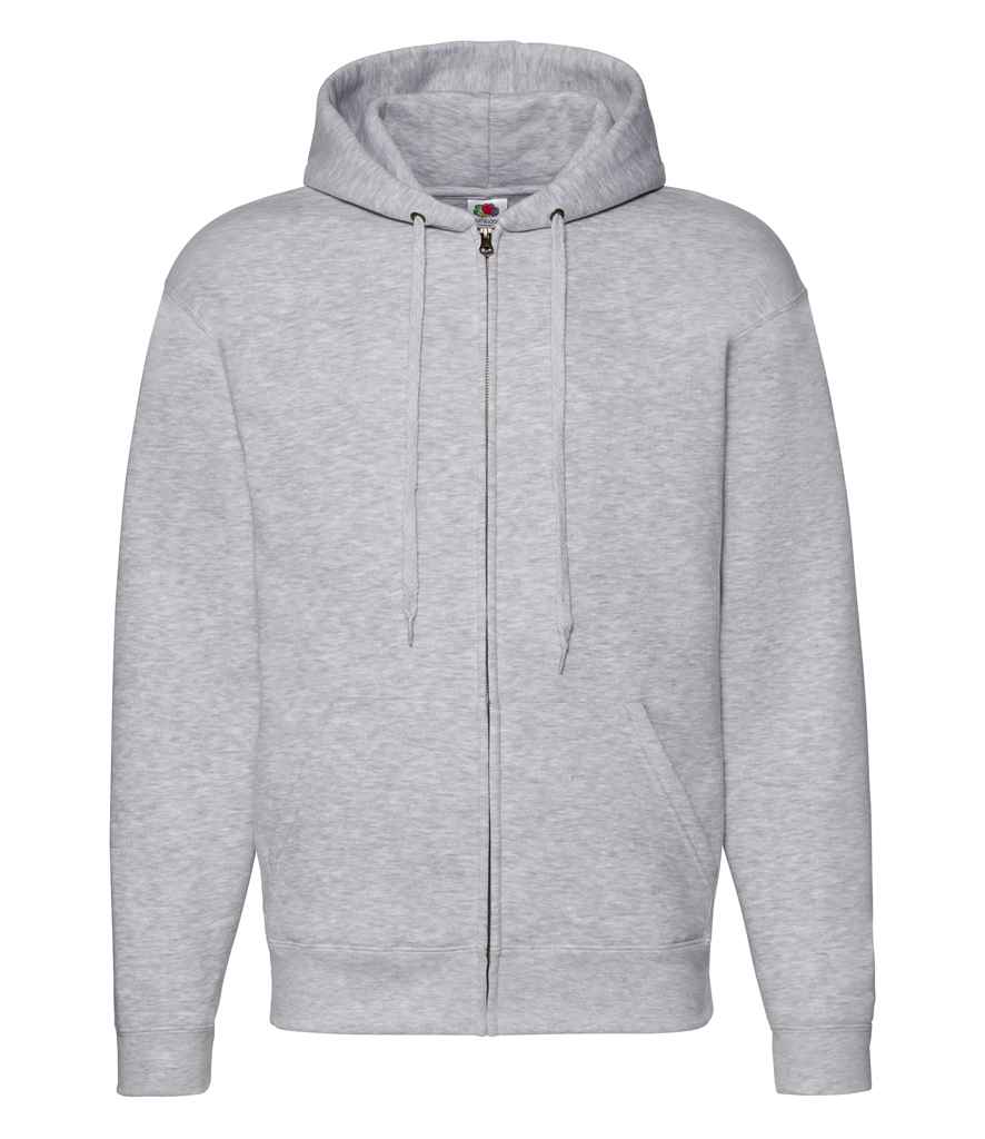 Fruit of the Loom Premium Zip Hooded Sweatshirt - Heather Grey