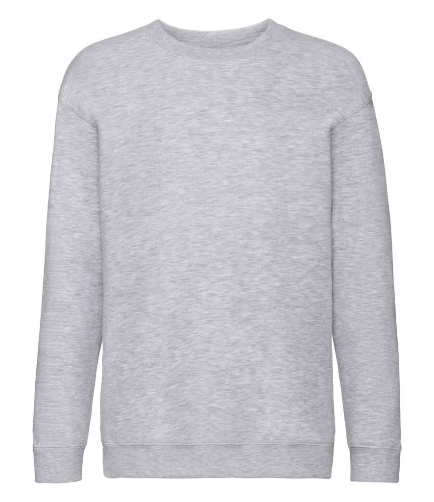 Fruit of the Loom Kids Premium Drop Shoulder Sweatshirt - Heather Grey