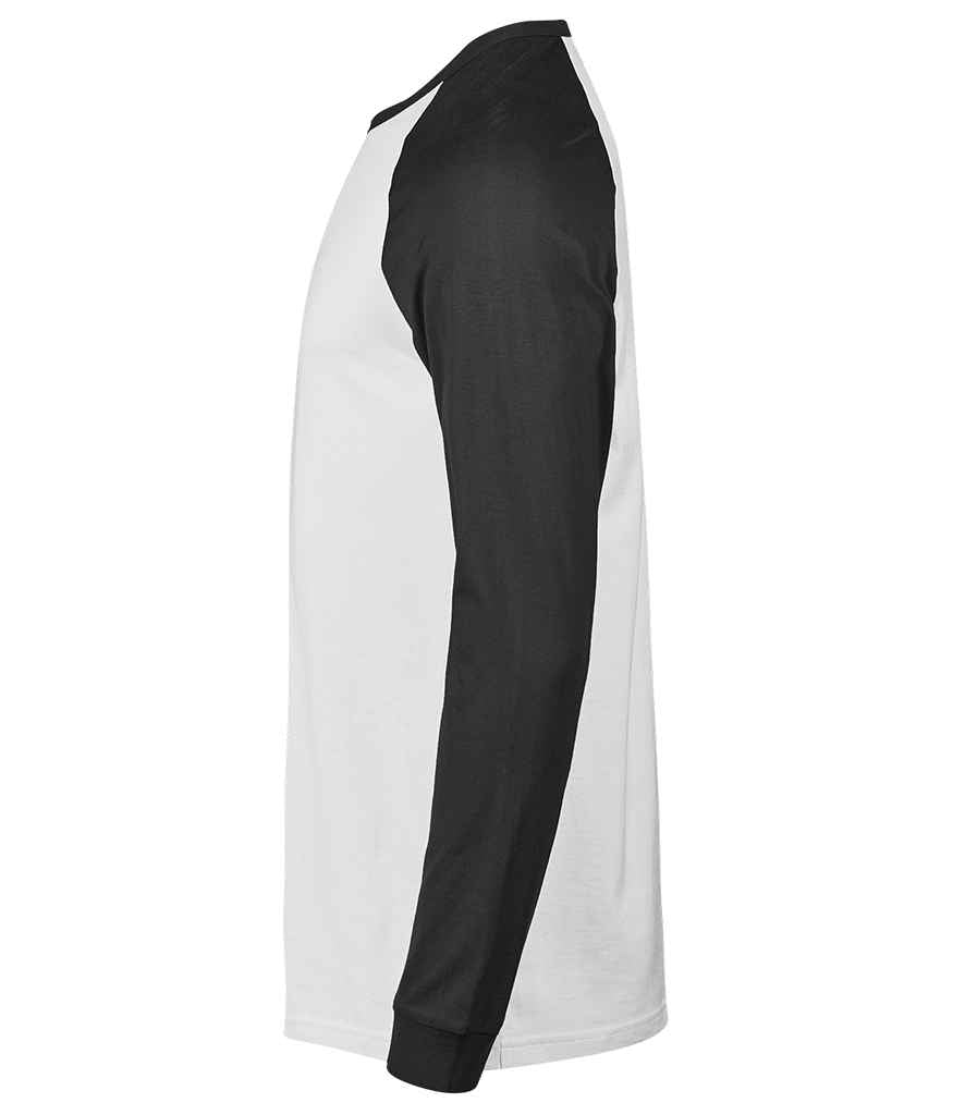 Tee Jays Unlabeled Baseball T-Shirt - White/Black