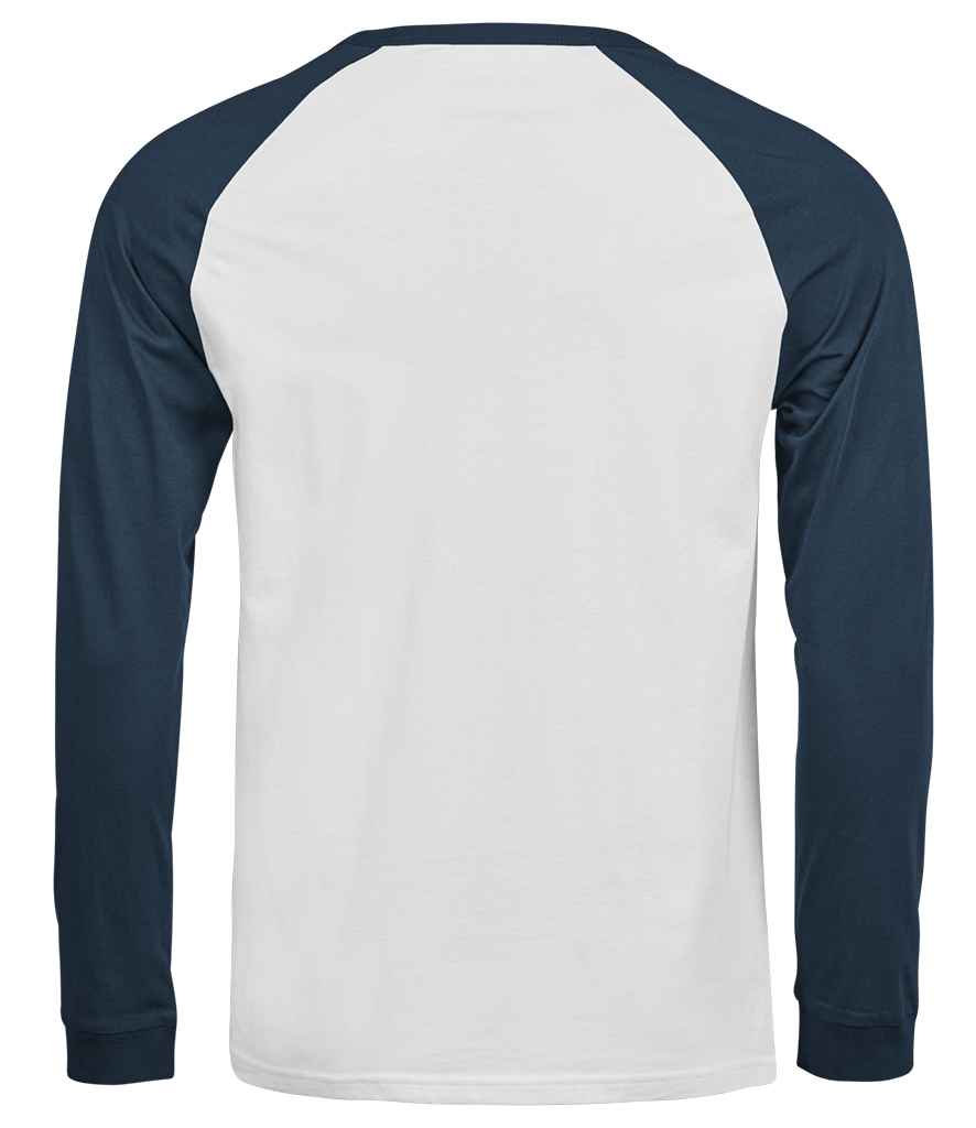 Tee Jays Unlabeled Baseball T-Shirt - White/Ink