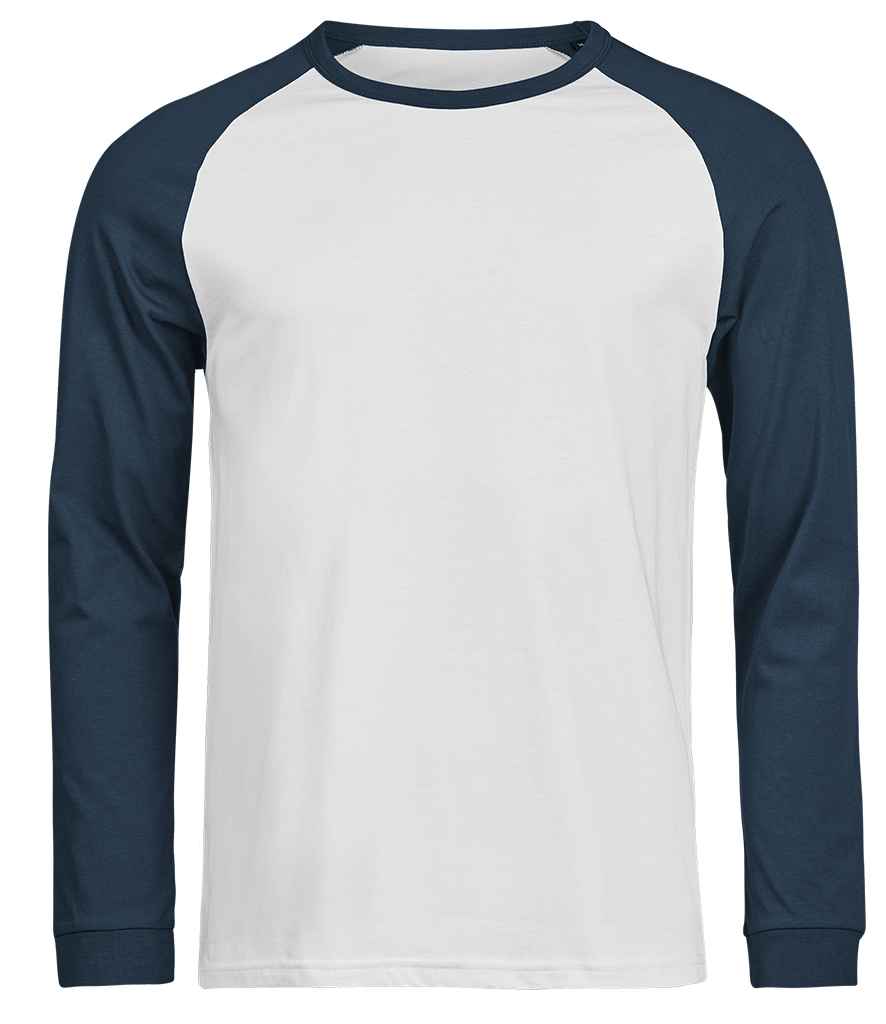 Tee Jays Unlabeled Baseball T-Shirt - White/Ink