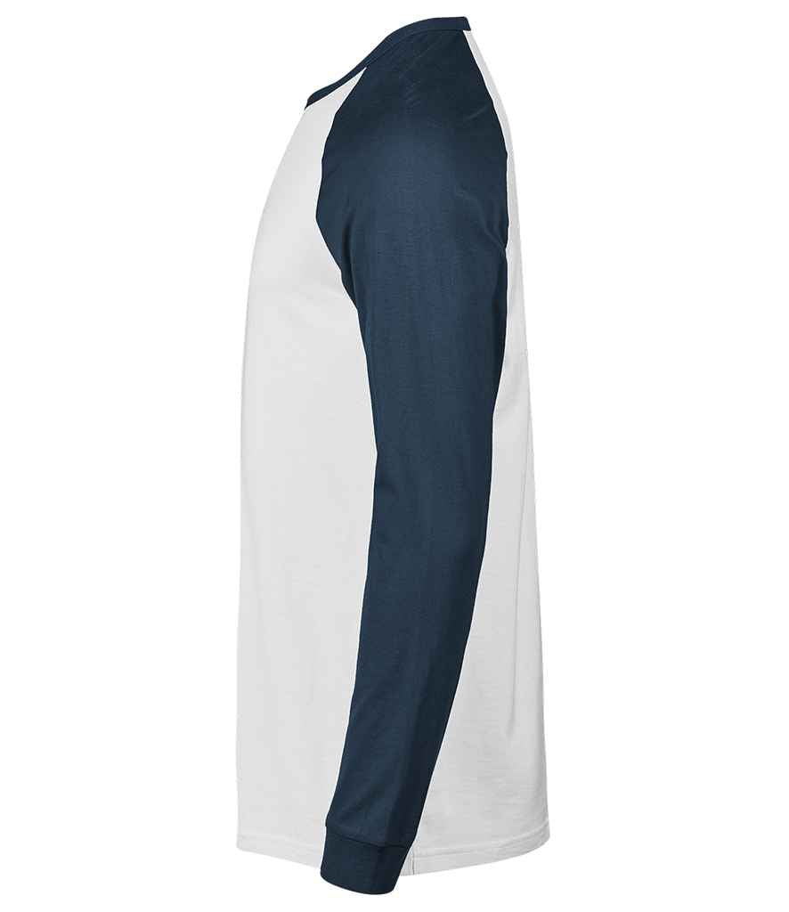Tee Jays Unlabeled Baseball T-Shirt - White/Ink