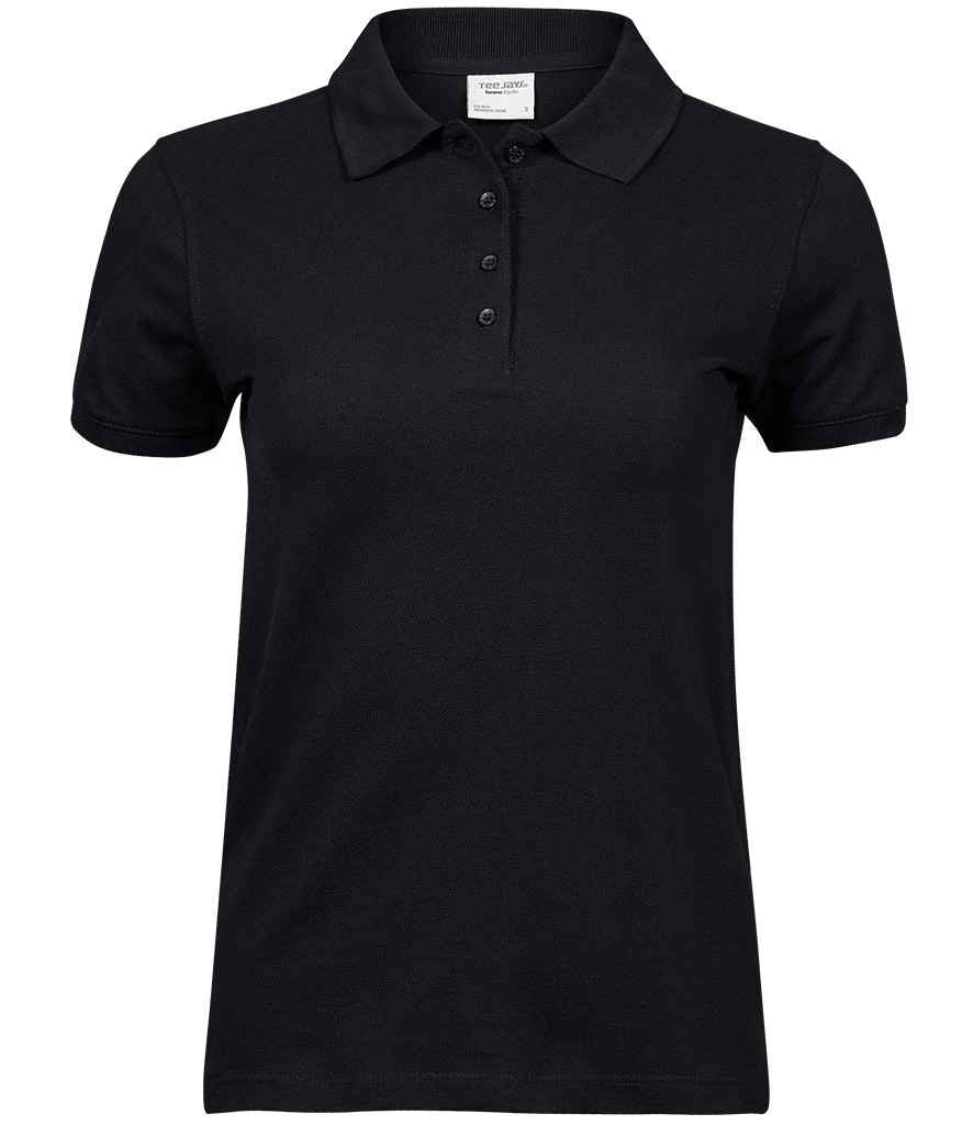 Tee Jays Ladies Heavy Cotton Piqué Polo Shirt - Black