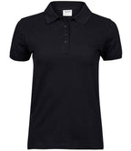 Tee Jays Ladies Heavy Cotton Piqué Polo Shirt - Black