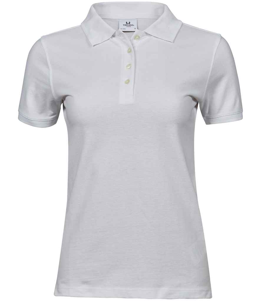Tee Jays Ladies Heavy Cotton Piqué Polo Shirt - White