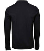 Tee Jays Luxury Stretch Long Sleeve Polo Shirt - Black