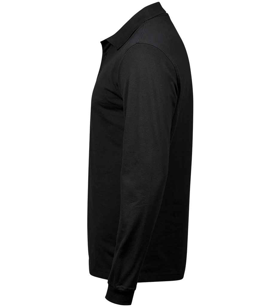 Tee Jays Luxury Stretch Long Sleeve Polo Shirt - Black