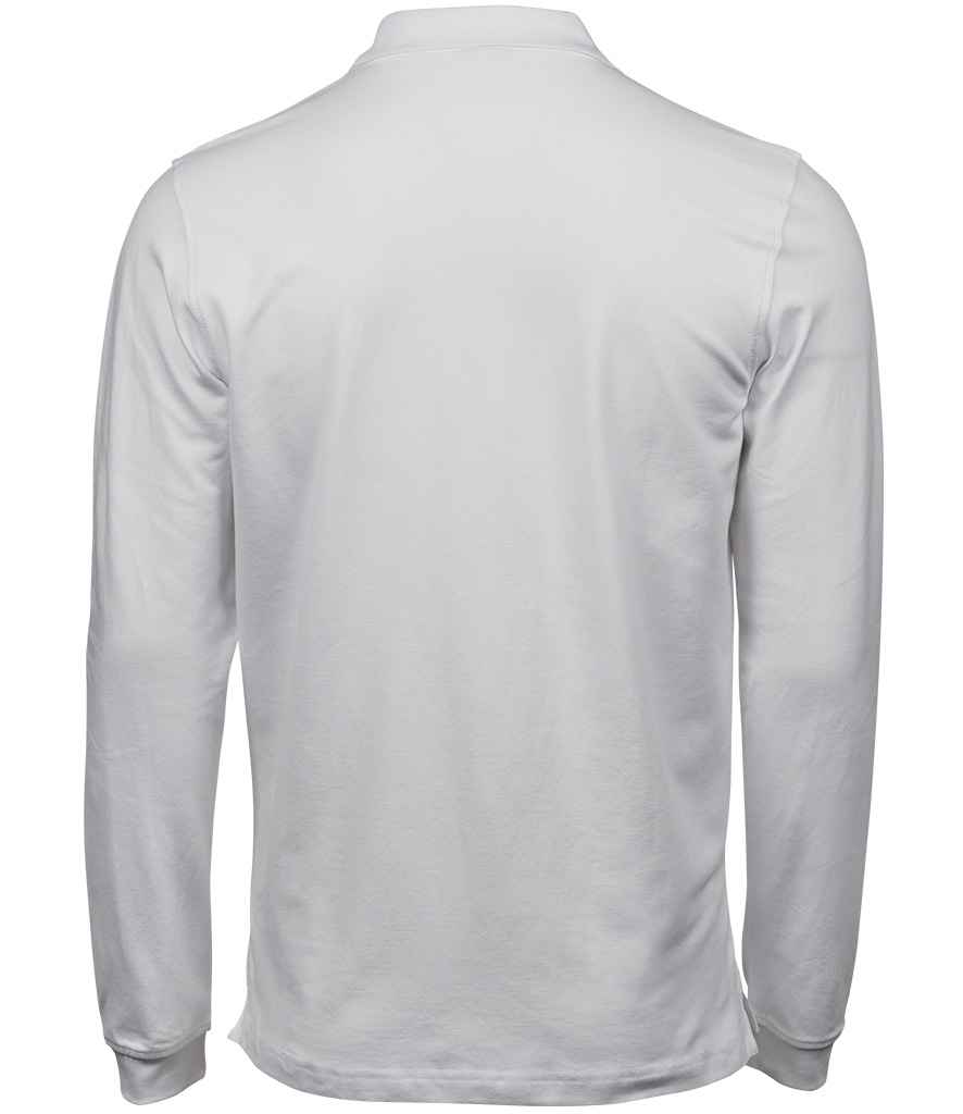 Tee Jays Luxury Stretch Long Sleeve Polo Shirt - White
