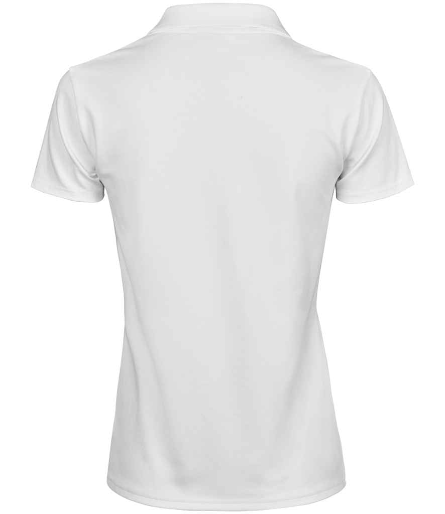 Tee Jays Ladies Luxury Stretch V Neck Polo Shirt - White