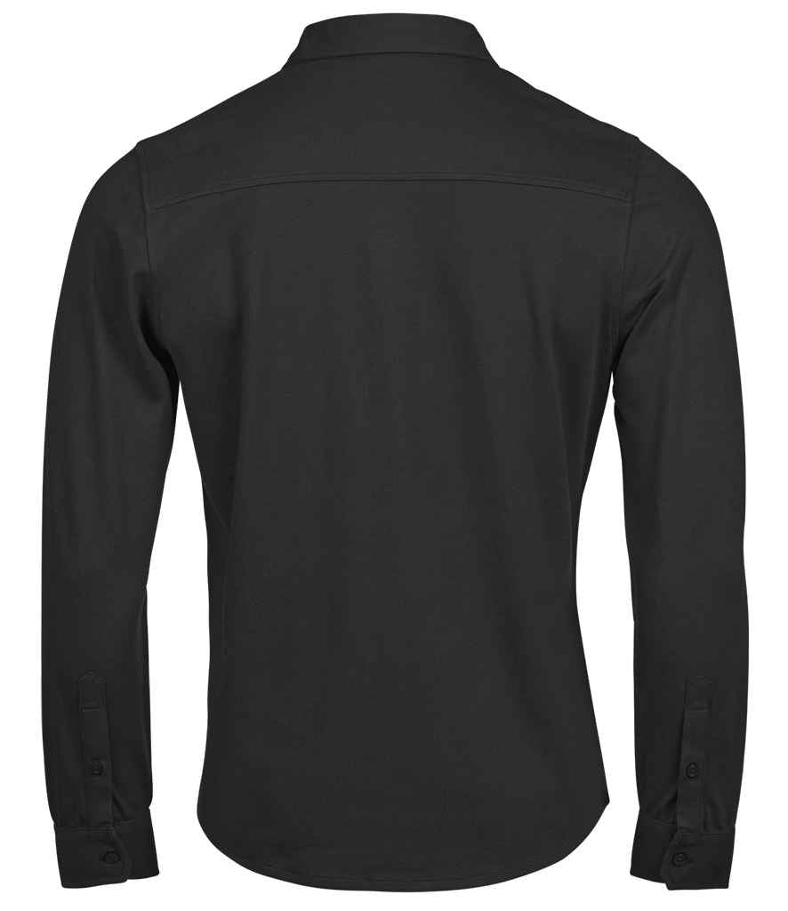 Tee Jays Luxury Stretch Long Sleeve Shirt - Black