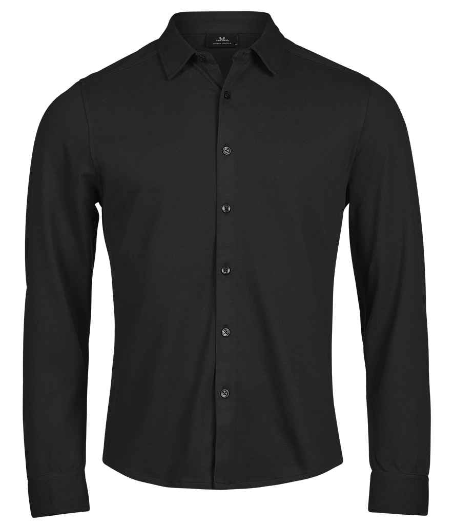 Tee Jays Luxury Stretch Long Sleeve Shirt - Black