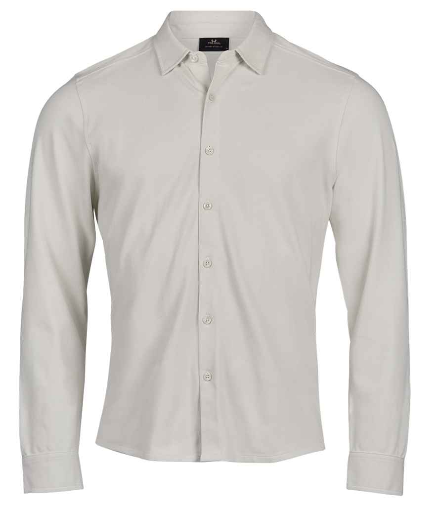 Tee Jays Luxury Stretch Long Sleeve Shirt - Cement